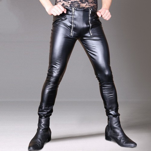 fitted leather pants